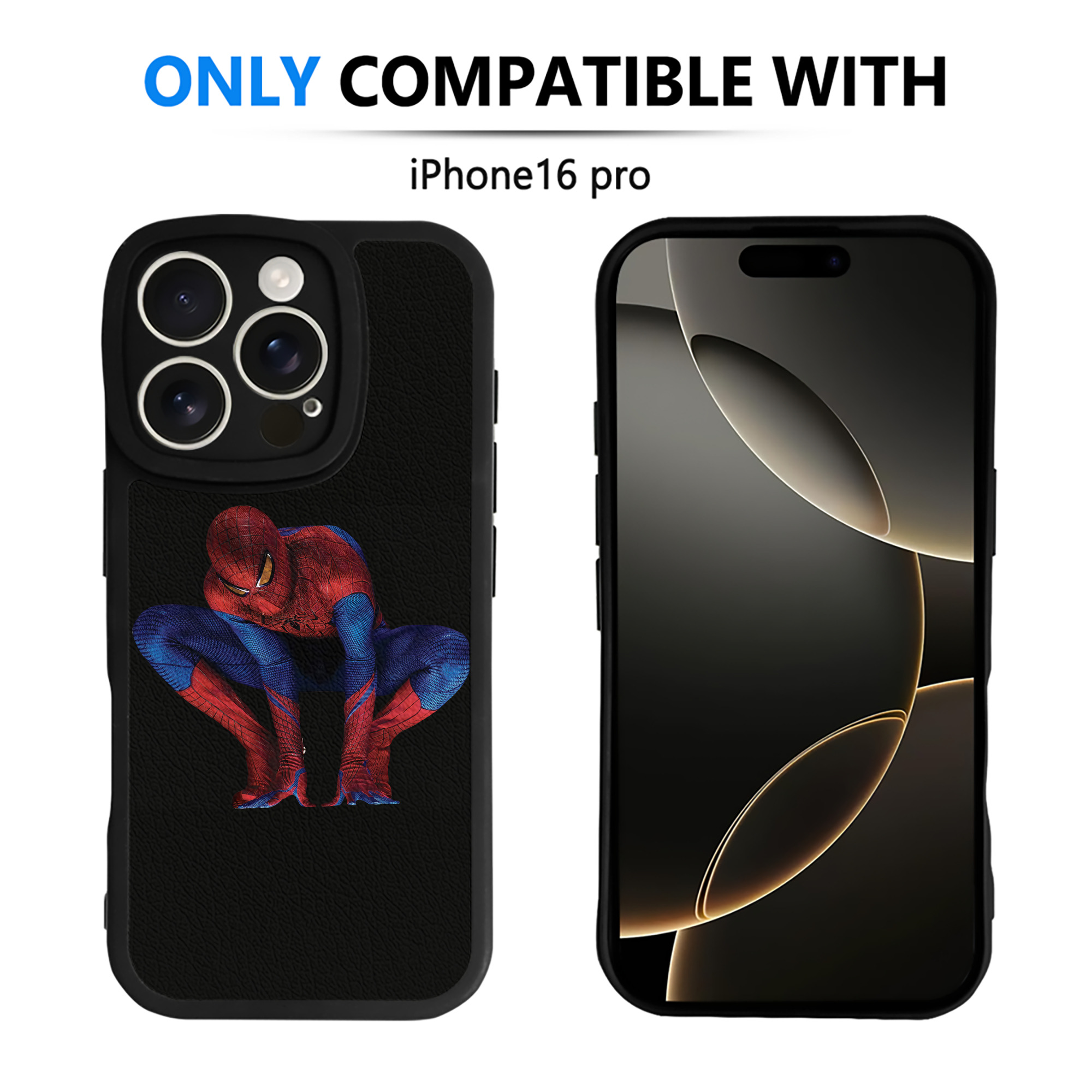 Spider Man スパイダーマン 【iPhone 16シリーズ対応】シリコンスマホケース（レザー調） 材質：シリコン